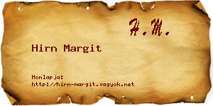 Hirn Margit névjegykártya